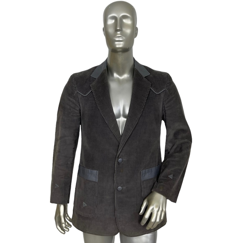 Vintage Pioneer Wear Men's Grey Cordoruy Western Jacket Men's EU 40
